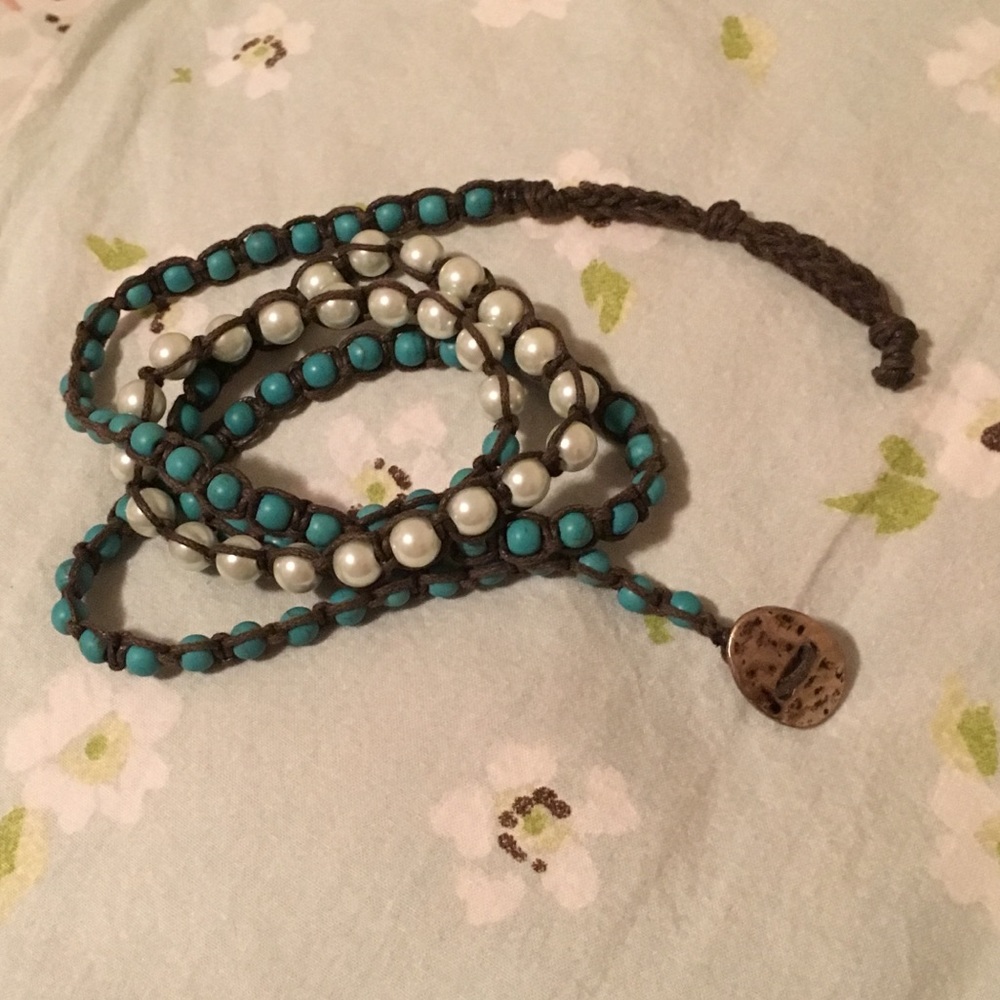 Fun Pearl and turquoise bracelet